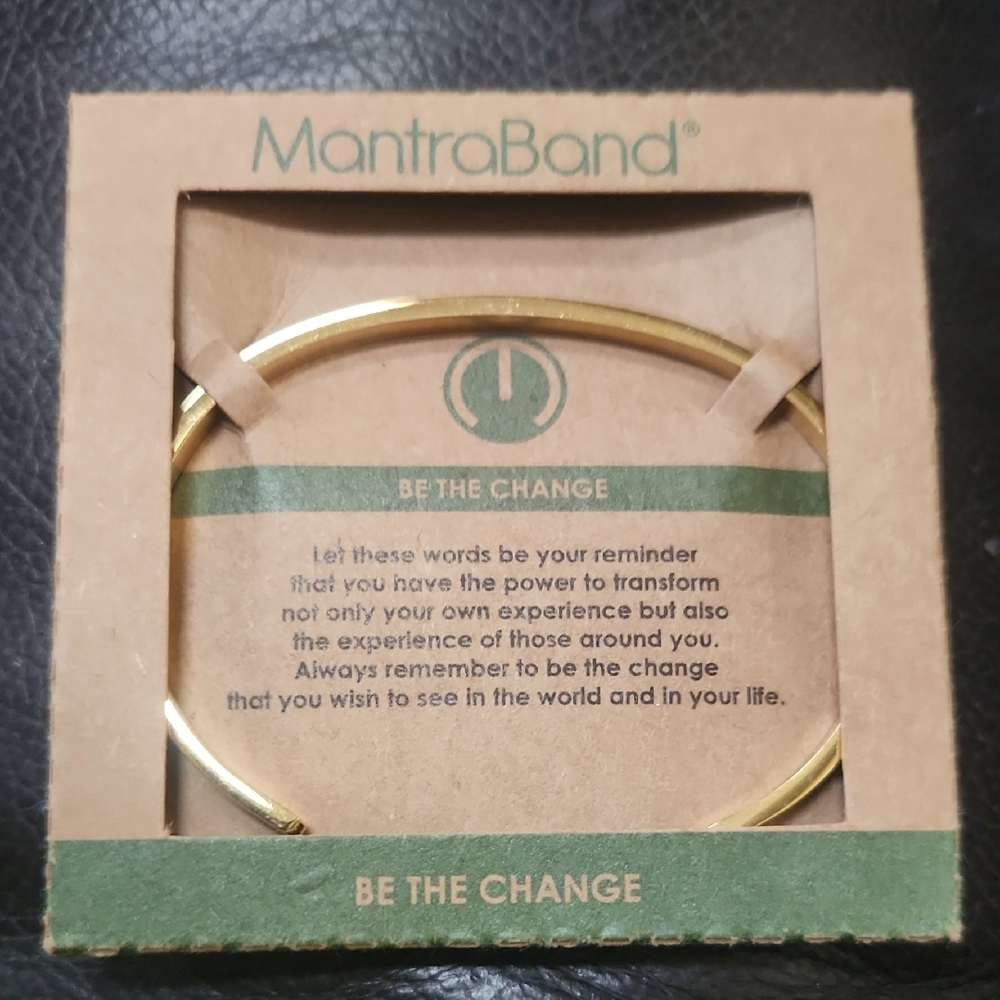 MantraBand Gold Bracelet BE THE CHANGE